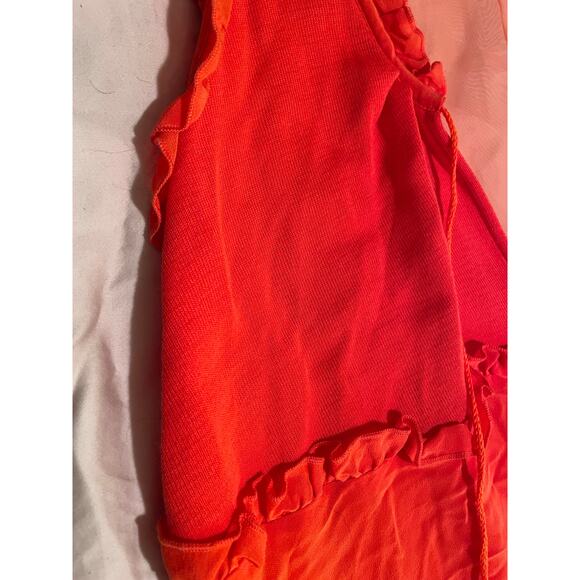 tricot chic italian abito dress 94% silk orange long maxi dress 8 wedding casual - Picture 9 of 9